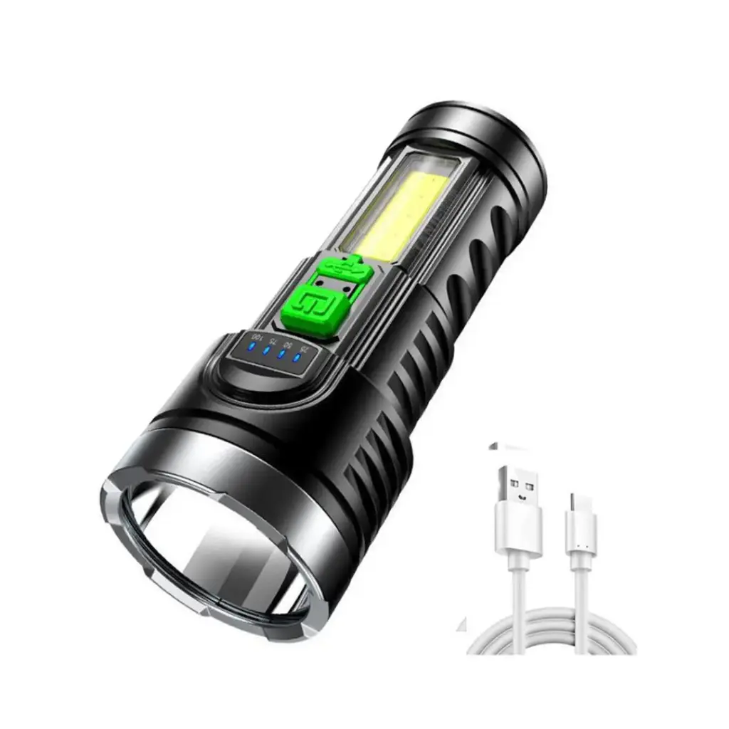 Flashlight Multifunction 3W Led+ C0B Q15