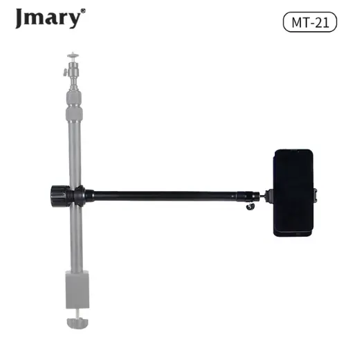 JMARY MT-21 سطح المكتب Livestream اطلاق النار الذراع سبائك الألومنيوم ترايبود تمديد قضيب