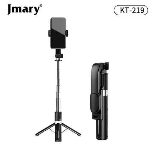 Jmary KT-219 حامل ثلاثي صغير وعصا سيلفي متنقلة مع حامل ثلاثي القوائم للهاتف المحمول