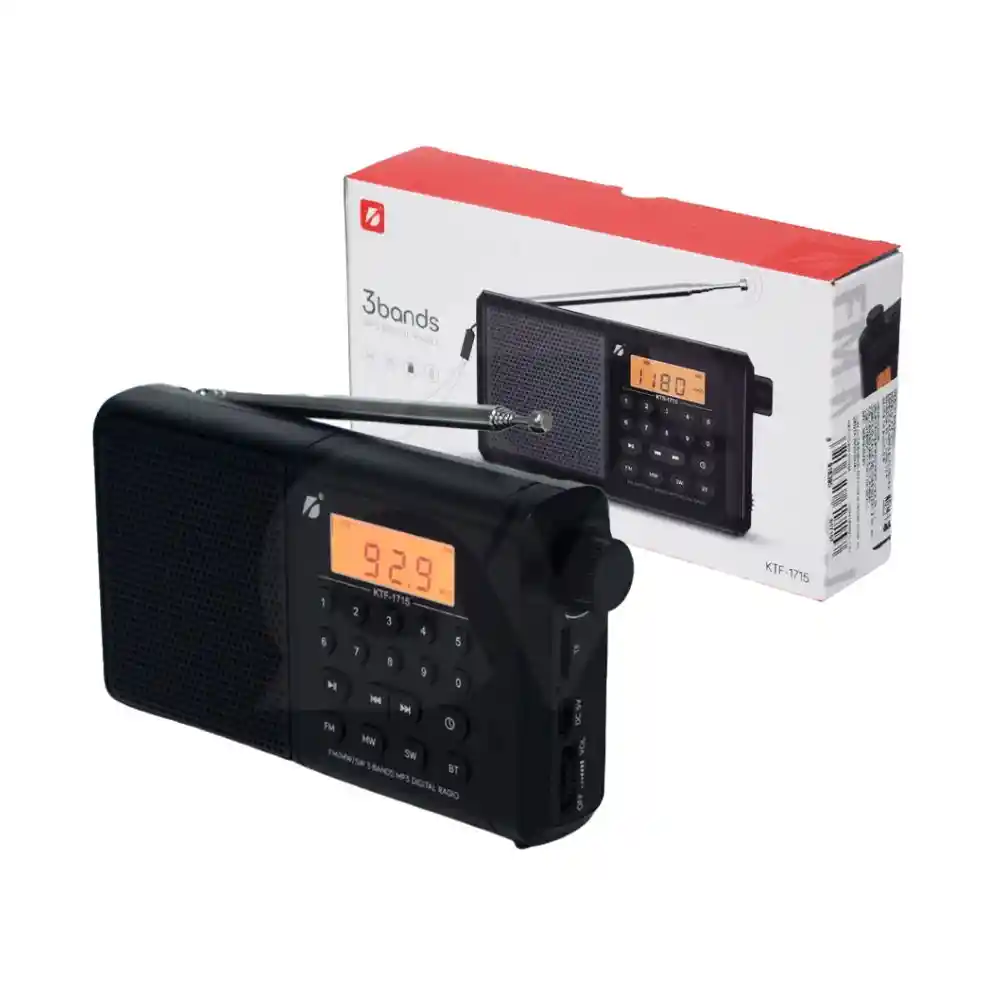 KTF-1715 FM Radio BT Speaker MP3 Player TF USB Flashlight 