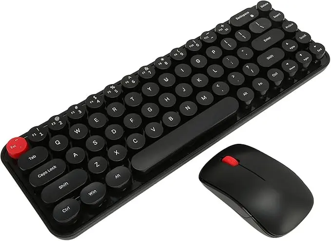 Mofii IDOU Wireless Keyboard Mouse Combo, 2.4G 68 Retro Silent Keys 