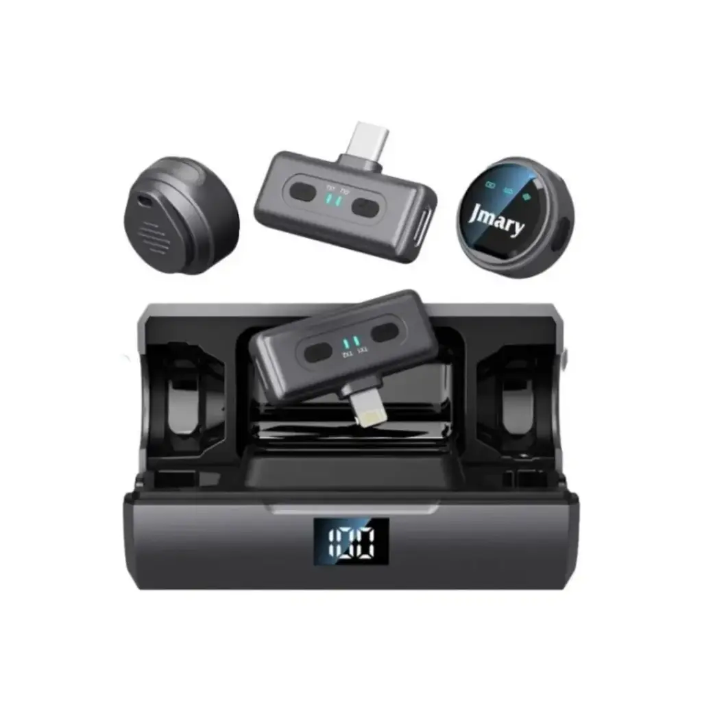 Jmary MW-19 2.4G Wireless Lavalier Microphone | Mobile Compatible | 24h Battery Life