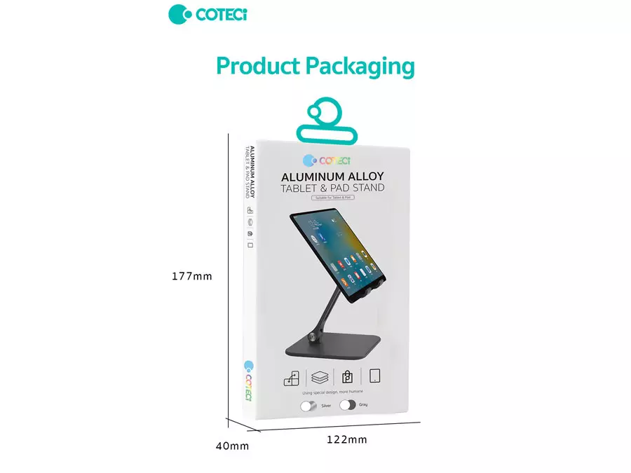 Coteetci SD-55 Aluminum Alloy Tablet And Pad Stand 