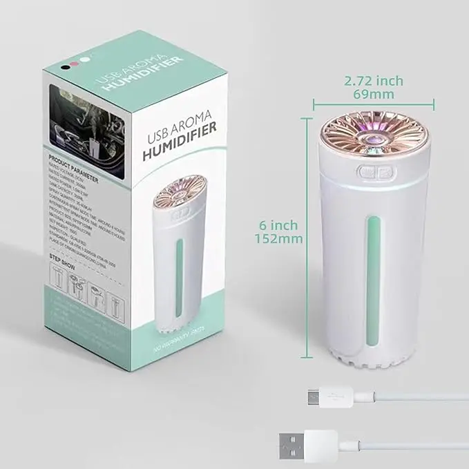 Small Portable USB  Aroma Desktop Humidifier 300ml 