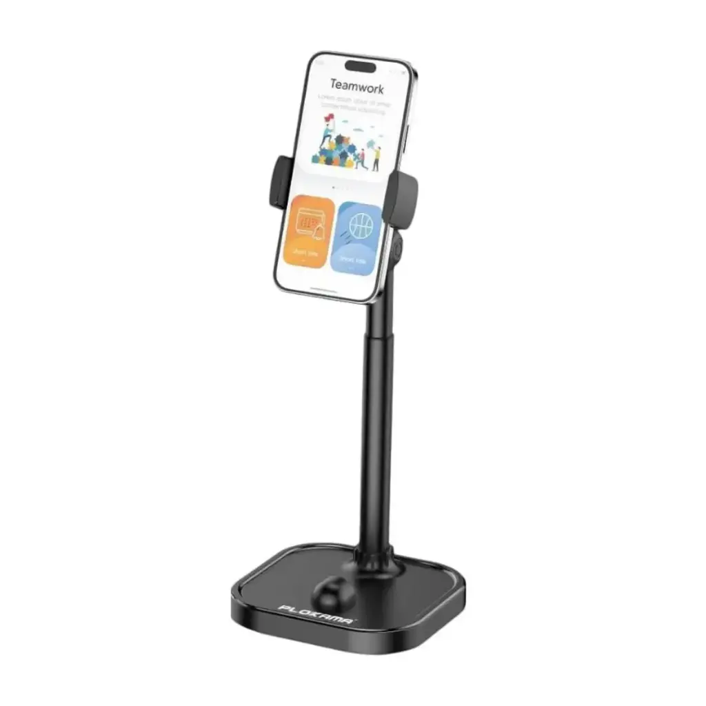 Plokama DT-80 Tabletop Phone & Tablet Holder Stand with 360° Rotating Head