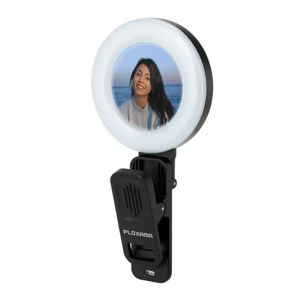 Plokama U20 LED Mini Mirror Clip Selfie Ring Light