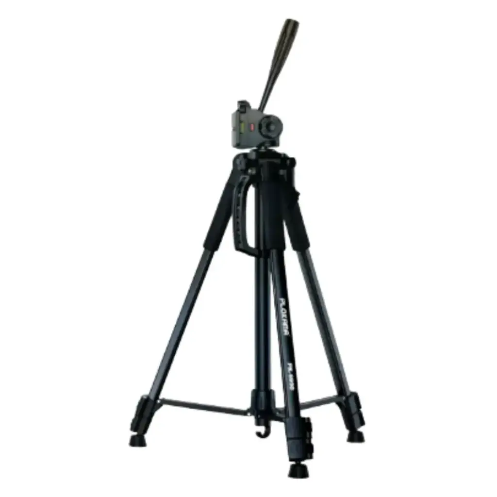 PLOKAMA PK-9990 180cm Professional Adjustable Aluminum Tripod Stand with 3-Way Pan Head & Phone Holder
