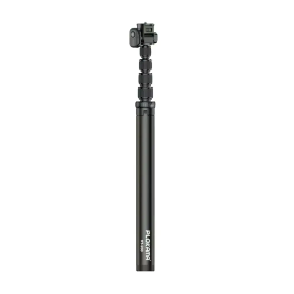 Plokama VT-200 200cm Adjustable Tripod Stand with Universal 1/4" Mount & Rotary Phone Clip