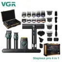 VGR 4-in-1 Barber Set Professional Hair Clipper, Trimmer, Shaver & Hair Dryer