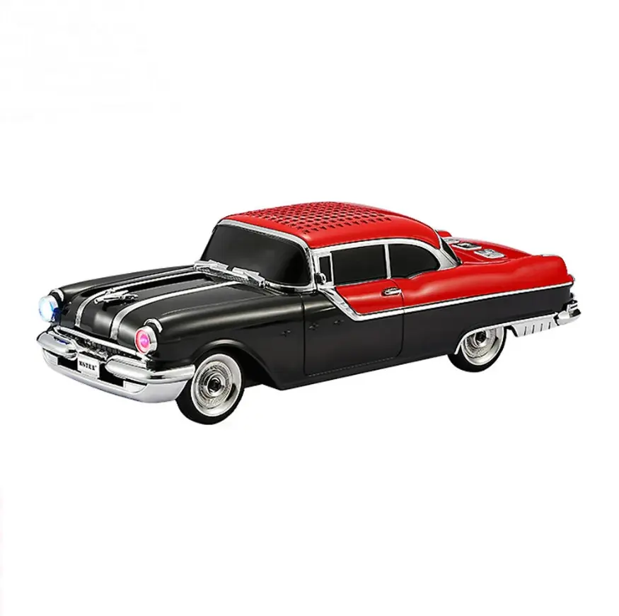 Vintage Car Bluetooth Speaker – 1958 Chevy-Inspired Design | 10W Dual Speakers, LED Lights, FM Radio, USB/TF/AUX, TWS Stereo, Hands-Free Calling