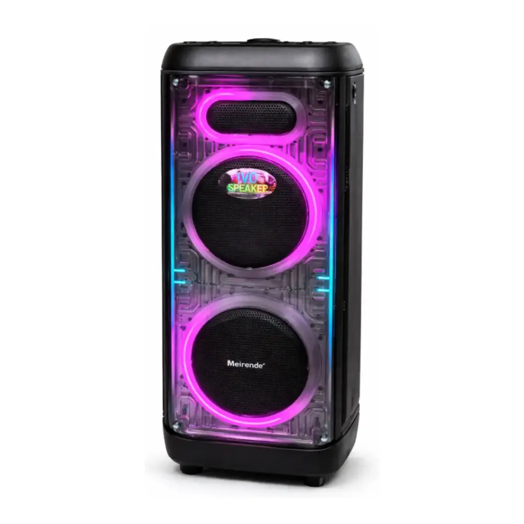Meirende MRD‑1010X Portable Bluetooth Speaker with Dual 10″ Drivers, FM Radio & RGB Lights