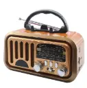 Portable Retro Bluetooth Speaker with LED Lantern, FM/AM/SW Radio, USB & TF Card Slot – 25×15×10 cm