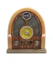Retro Wooden Dome Bluetooth Radio Speaker | FM/AM Support, Rechargeable & Portable
