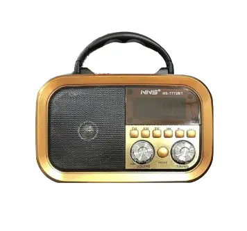 Retro Solar Bluetooth Speaker | FM/AM/SW Radio, USB/TF Input, LED Light