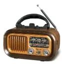 Portable Retro Vintage Radio Speaker | Bluetooth 5.0, AM/FM/SW, USB/TF MP3 Playback, Rechargeable Battery