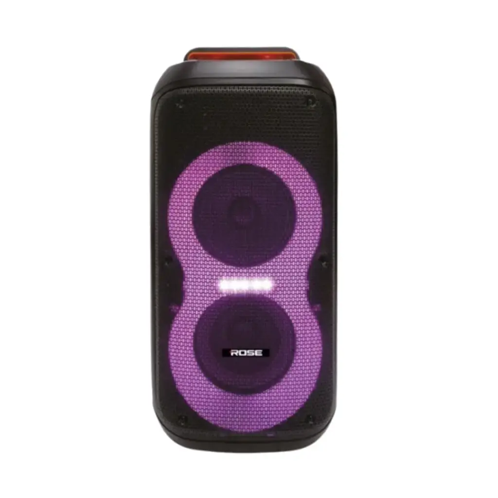Meirende Partybox Portable Bluetooth Speaker with Dual 6.5-Inch Drivers and Wireless Microphone