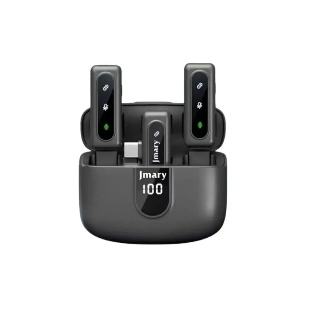 Jmary MW-17 2.4G Wireless Lavalier Microphone | Mobile Compatible (iPhone & Type-C) | 24h Battery Life