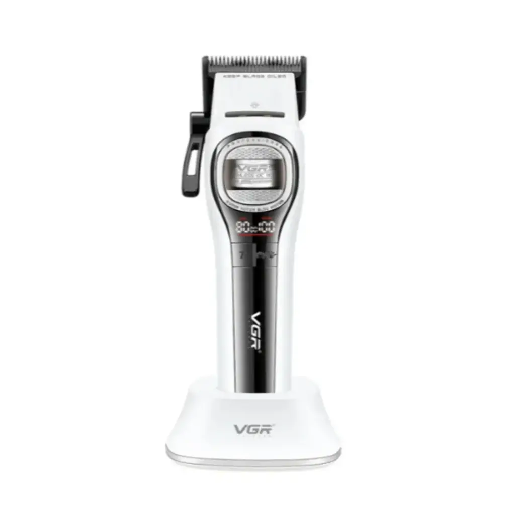 VGR V‑888C | Professional Fade & Hair Clipper | External Rotor Motor, MIM + DLC Blades