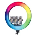 PLOKAMA LIVE-R45 Pro 18-Inch RGB LED Studio Ring Light with Remote & Phone Holder