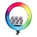Plokama LIVE-R56 Pro 56cm RGB LED Ring Light with Remote Control & 360° Rotation