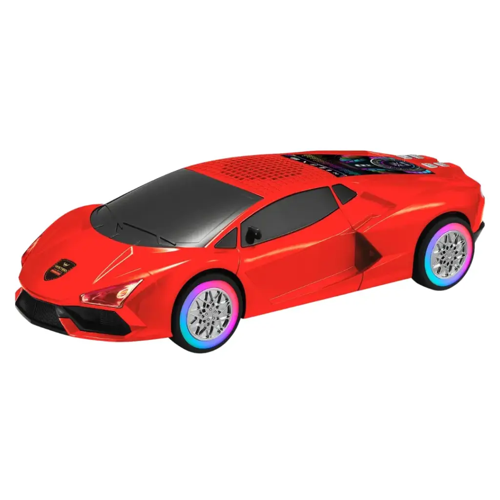 Supercar Bluetooth Speaker WS-690 – HD Sound, TWS Stereo, RGB Wheel Lights