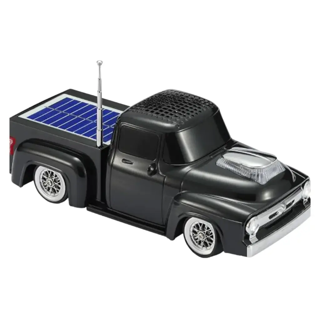 WS-692 Retro Pickup Bluetooth Speaker – Portable Wireless | HD Sound, TWS Stereo, LED Party Lights, FM Radio, Solar Charging, Built-In Mic
