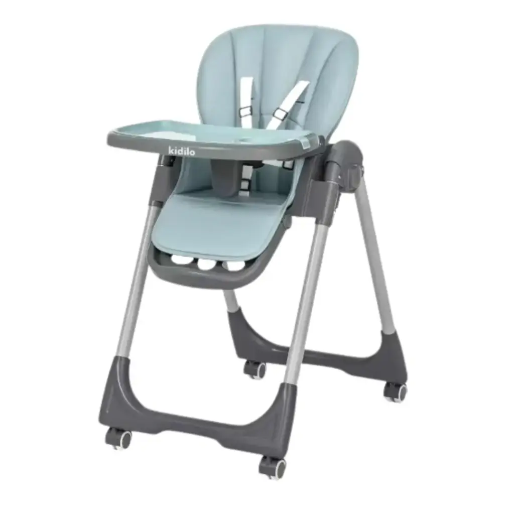 Kidilo DC01 Luxury Baby High Chair – Foldable, Height Adjustable, Reclinable Seat