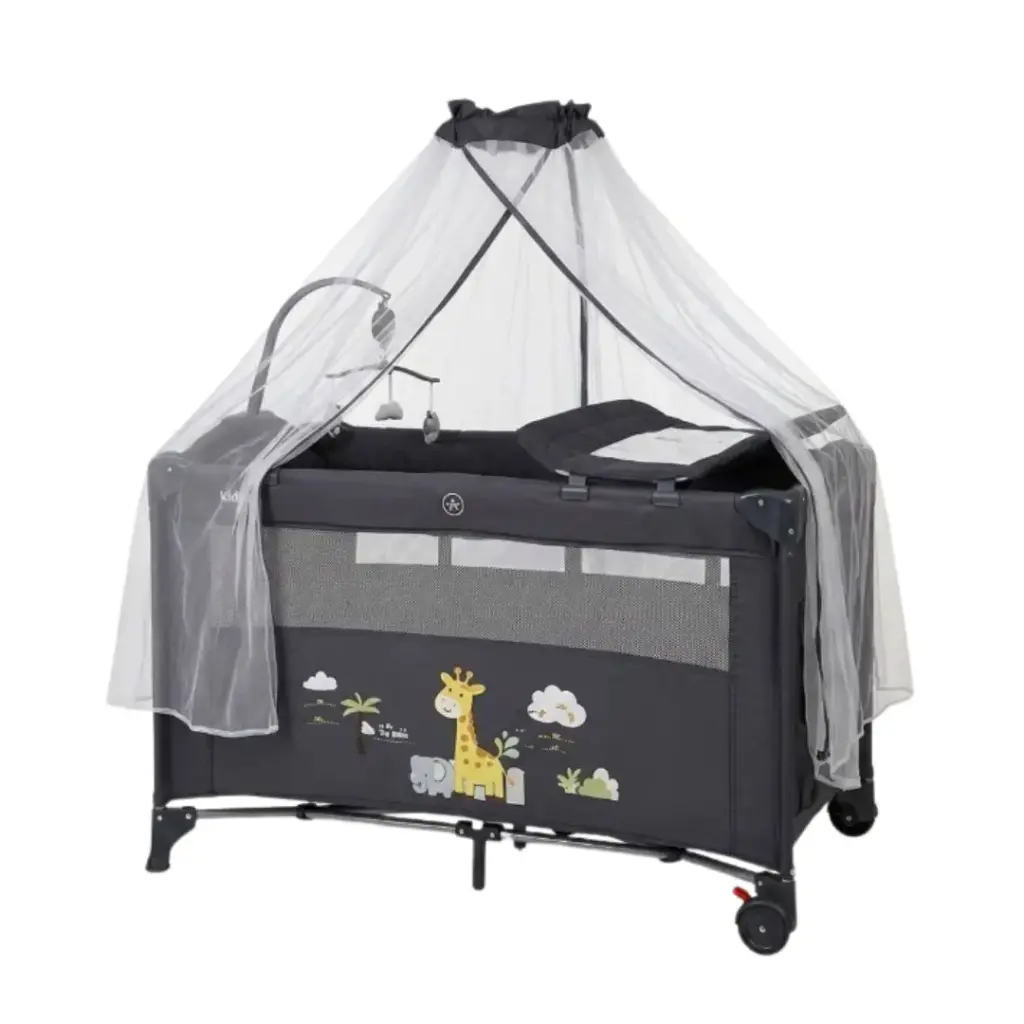 Kidilo P07 Bedside Baby Cot – Rocking Function & Mosquito Net