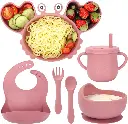 Baby Silicone Tableware Set Crab 6