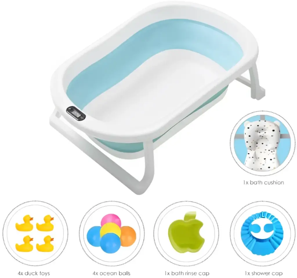Baby Folding Bathtub Temperature-Sensing 