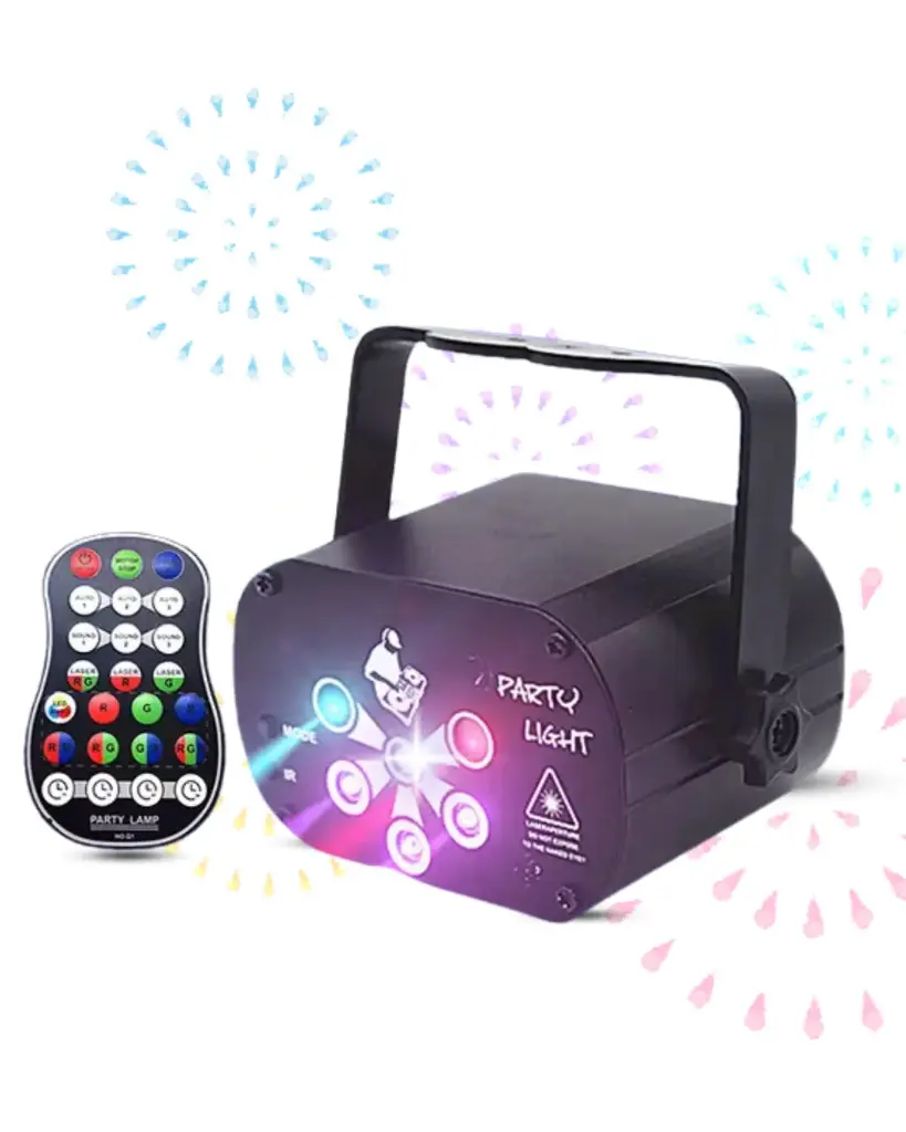 Mini RGB DJ Disco Light LED Laser Lighting USB Powered Sound Activated Projector 