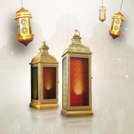 [11314] Ramadan Lanterns set 2Pcs 1-13