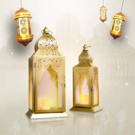 [1257] مجموعة فوانيس رمضان من قطعتين 1-2