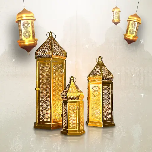 [1264] مجموعة فوانيس رمضان من قطعتين 1-10