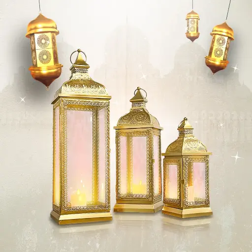 [1268] مجموعة فوانيس رمضان من قطعتين 1-12