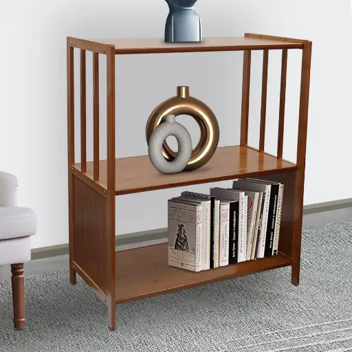 [7410] Antique Bamboo Display Shelf