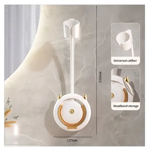 [5922] Self Adhesive Hands Free Wall Mounted Hair Dryer Stand Holder for Wall