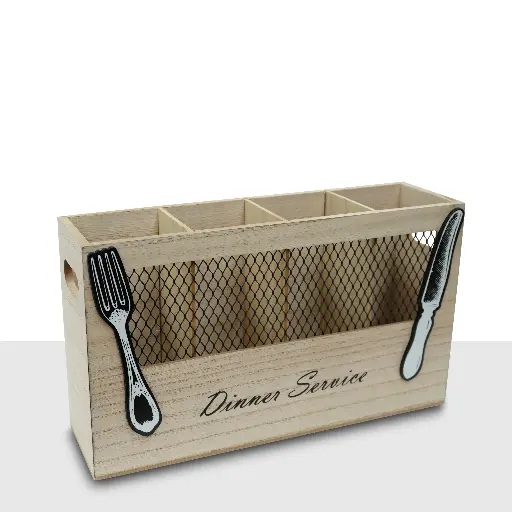 [7328] Wooden Cutlery Holder 