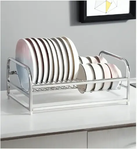 [7240] Stainless Steel Dish Drying Rack - 41x17x27 CM 