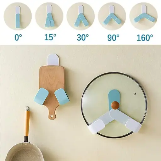 [5674] Plastic Self Adhesive Pot Lid Holder