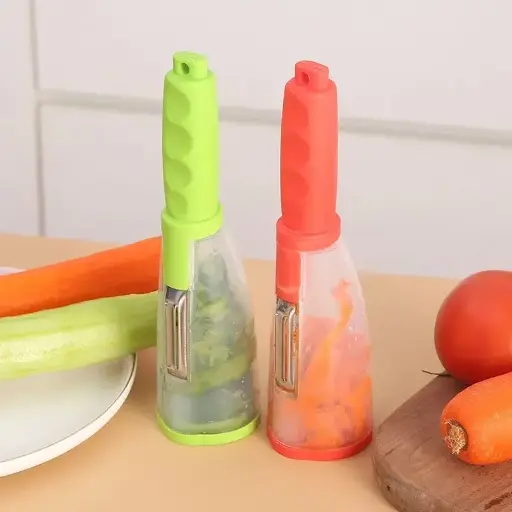 [5915] Peeler with Rubbish Bin Stainless Steel