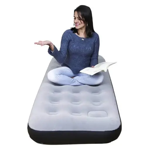[7126-2] Inflatable Mattress, Quick Bed, Camping Bed, Camping Mattress, 24-Holes Bed, 191x99x22 cm