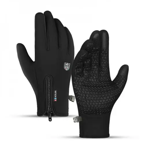 Winter Warm Gloves Touch Screen Windproof Anti-slip for Driving Sports Cycling 5814-blue