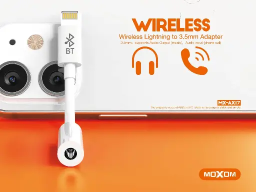 [MX-AX17] MOXOM Lightning Male to Aux Female Adapter MX-AX17