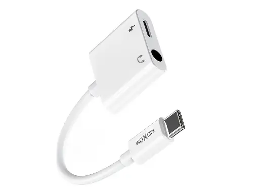 محول شحن MOXOM AX-19 3A (من النوع C إلى 3.5 مم + النوع C)