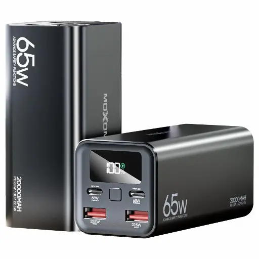 MOXOM MX-PB72 Smart Power Bank (20000mAh) 65W Super Fast Digital Display 