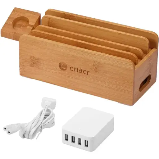 [5008] Criacr Charging Station, Multi Device Bamboo