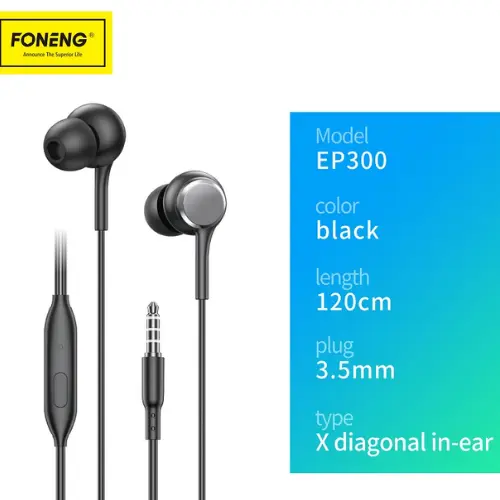 [Ep300] Foneng Oblique in-Ear Wired Earphone Ep300