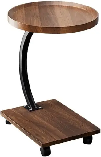 [j-7768] Shaped Circular Wooden Side Table