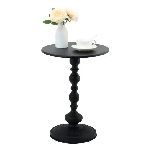 [j-7805] Black Metal Small End Coffee Table 